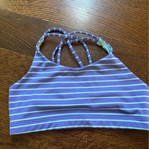 Athleta Girl size L striped sports bra
